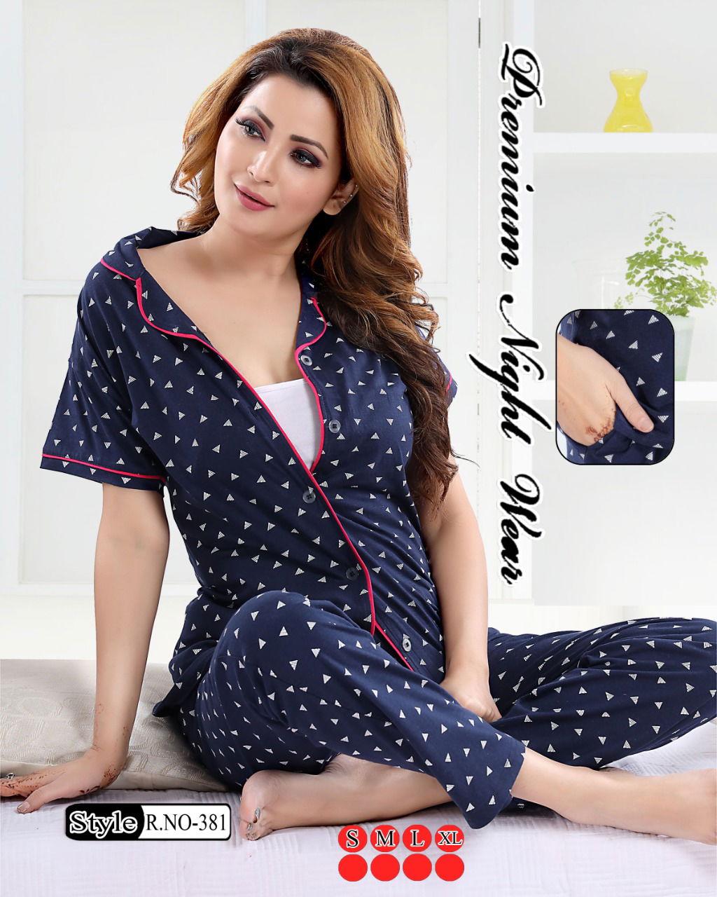 Kavyansika 299 Night Dress Premium Hosiery Cotton Night Wear Fancy Collection